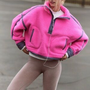 Free people movement Pink Fleece Jacket